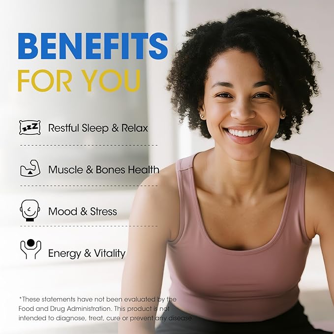 Magnesium Glycinate Capsules, Magnesium Bisglycinate 100% Chelated, Maximum Absorption, Gentle on Stomach, Small Easy to Swallow, Supports Restful Sleep, Muscle, Bone Health