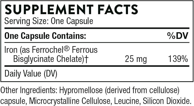 THORNE - Nutrient Essentials Duo - Iron Bisglycinate & B-Complex #12 for Energy Support and Blood Building - 60 Servings