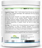 Zazzee Myo-Inositol Powder, 3 Month Supply, 92 Servings, 2000 mg per Serving, Free Scoop for Exact Dosage, 6.49 Ounces, Certified Kosher, 100% Pure, Fertility & Reproductive Support, Made in the USA