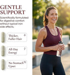 Ferravital Ferritin Support, Ferritin Supplement for Women, Daily Iron Supplement with Iron Bisglycinate Lactoferrin Vitamin C B12, Gluten Free & Non-GMO, 60 Capsules (A)