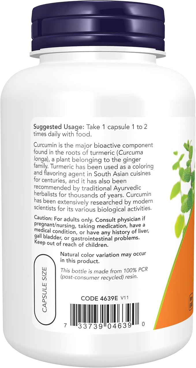 Now Foods, (2 Pack) Curcumin, 120 Veg Capsules