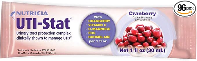 UTI-Stat Cranberry Flavor 1 oz. Individual Packet Ready to Use, 60001-U - Case of 96
