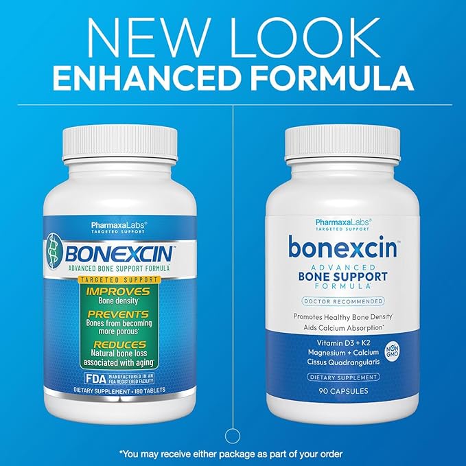 Advanced Bone Support Formula – Calcium, Magnesium, Vitamin D3 & K2 – Bone Density & Strength Supplement for Women & Men – Joint, Mobility, Menopause & Osteoporosis Support – 90 Capsules