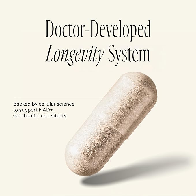 Happy Aging Essential Longevity Formula, NAD+ Super Booster with NR, NMNH & Liposomal β-NAD+, Organic Antioxidant Superfruit Blend for Cellular Energy, Skin Hydration & Daily Vitality, 30 Capsules