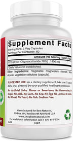 Best Naturals Prebiotics Fiber XOS (Xylo Oligosaccharide) 1400mg Serving 120 Veg Capsules