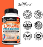 Glucosamine Chondroitin MSM Triple Strength Joint Support Supplement (2 Month Supply) Plus Turmeric Curcumin with Black Pepper Extract 1500mg Complex (2 Month Supply)