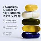 Daily Vitamin Packs for Men & Women – Immune, Energy & Heart Support with Vitamin D3, Omega-3, Probiotics, Methyl B12 & Vitamin C – Multivitamin with Lutein – Planet 3 Vitamin Packs, 30 Packets