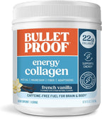 Bulletproof Energy Collagen Protein Powder, Vanilla Bean, 20g Grass-Fed Collagen Peptides, 7g Fiber with MCT Oil & Adaptogens, Caffeine-Free, 18.3 Ounces