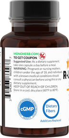 MONOHERB R-Lipoic Acid 300 mg - 90 Vegetarian Capsules - Stabilized R-Alpha-Lipoic Acid