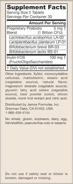 Jarrow Formulas® Jarro-Dophilus® Kids Probiotics and Prebiotics, 1 Billion CFU, Supplement for Intestinal and Immune Health Support, 60 Sugar-Free Raspberry-Flavored Chewable Tablets, 30 Day Supply