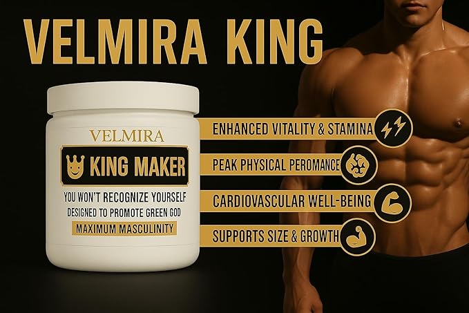 Velmira® King Maker Supplement for Men & Women 13-in-1.Sugar-Free.Energy Support.Muscle Recovery.Health Support- Zinc-Tongkat Ali-Maca-Magnesium-Vitamin D3.Supplement.120 Capsules-(1) kin.Pack of 1