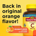 Nature Made Chewable Vitamin C 500 mg, Dietary Vitamin C Supplement for Immune Support, 150 Tablets, 150 Day Supply (Pack of 2)