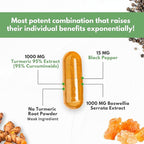 Turmeric Boswellia Extract Supplement 2000 mg + D-Mannose with Cranberry Extract Capsules 1500mg – High Potency USP Grade D-Mannose Supplement with Whole Fruit Cranberry Powder – Urinary Tract Support