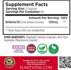 Plantvital Bundle Power Duo: Berberine 500mg-120 Capsules for Immunity & Cardio Health and D Mannose with Cranberry 1000mg-120 Capsules for Urinary Tract Support -Vegan, Non-GMO.