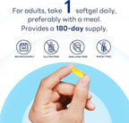 Vitamin World Triple Strength Omega 3 Fish Oil 1360 mg Supplement, 950 mg Active Omega-3 Fatty Acids with EPA & DHA, Supports Heart, Brain & Joint Health, Gluten Free, 180 Softgels, 6 Months Supply