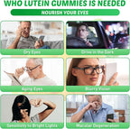 Lutein and Zeaxanthin Supplements Gummies with Astaxanthin & Bilberry Extract - Eye Vitamins with Omega-3, Vitamins A, C, E, D3 & Zinc for Vision Health - Sugar Free, Mango Flavor, 60 Count