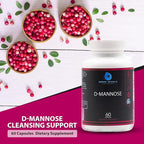 D-Mannose with Cranberry, Dandelion & Hibiscus Extract - Aids in Bladder, Urinary Tract Support, Flush Impurities - Ultra Absorption Gluten Free & Non GMO | 60 Capsules