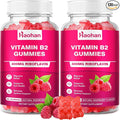 Haohan Vitamin B2 400mg with Magnesium Gummies for Migraine and Nervous System Support in Sugar-Free Vegan Raspberry Flavor, 120 Count for Adults and Kids