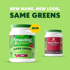 Amazing Grass Greens Blend Superfood: Super Greens Powder with Spirulina, Chlorella, Beet Root Powder, Digestive Enzymes, Prebiotics & Probiotics, Berry, 100 Servings (Packaging May Vary)
