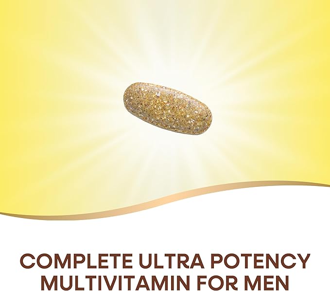 Nature's Way Alive! Men’s Once Daily Ultra Potency Multivitamin Tablets, Complete High Potency Men’s Daily Vitamin Promotes Heart & Muscle Function*, B-Vitamins, Zinc and Antioxidants, 60 Tablets
