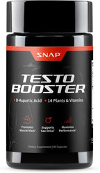 Snap Supplements Testosterone Booster for Men - Promotes Muscle Growth, Booster for Men, Enhancing Natural Energy, Stamina and Strength, 90 Capsules (30 Servings, 1 Month Supply)