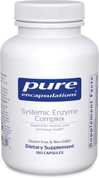 Pure Encapsulations Systemic Enzyme Complex - Supports Muscle Recovery & Joint Health - for Immune Health* - Gluten Free & Non-GMO - 180 Capsules