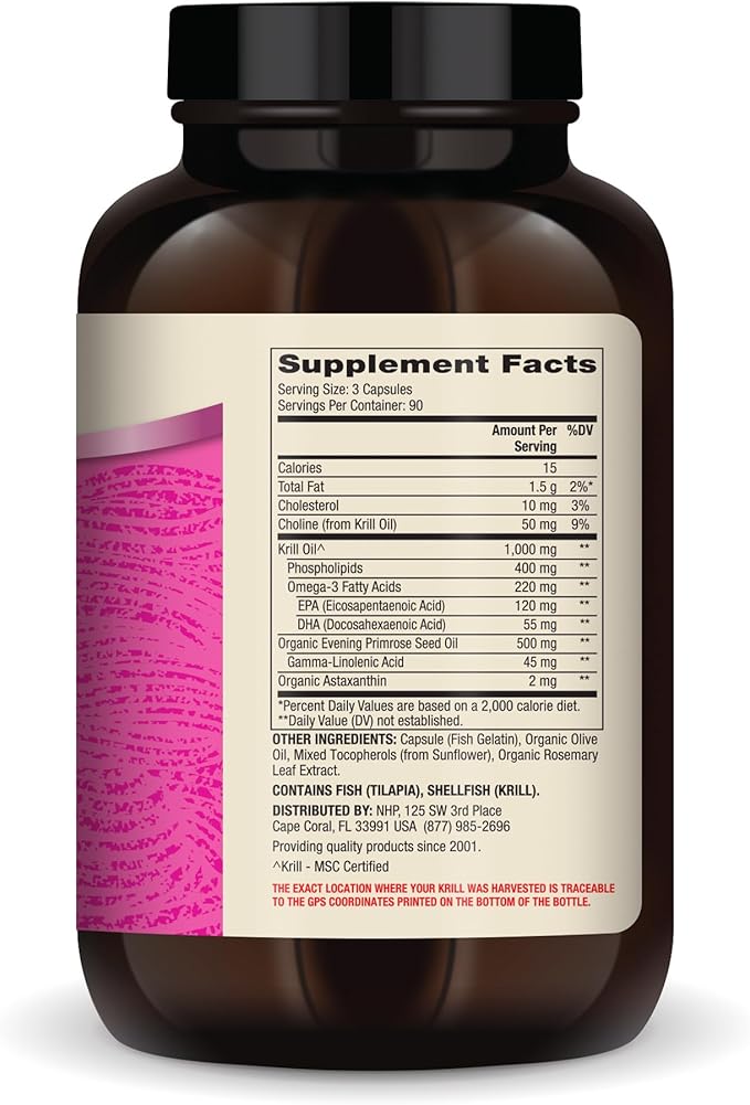 Dr. Mercola Krill Oil for Women - 2 mg Astaxanthin - MSC Certified Sustainable - Supports Brain, Skin & Immune Systems - with Omega-3s - Non-GMO, Gluten-Free & Soy-Free - 270 Capsules (30 Servings)