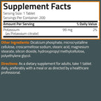 Bronson Potassium Citrate 99mg Essential Mineral Non-GMO, 200 Vegetarian Tablets