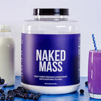 NAKED Mass - Natural Weight Gainer Protein Powder - 12LB Bulk, NSF Certified, GMO Free, Gluten Free & Soy Free. No Artificial Ingredients - 1,250 Calories per Serving