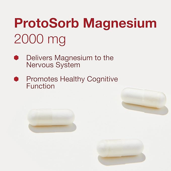 Protocol for Life Balance Magtein - 2,000mg Magnesium L-Threonate Magtein - Support Brain Focus & Memory Health - Kosher & Non-GMO - 90 Veg Capsules