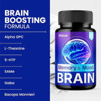 (2 Pack) Brain Memory and Mood Capsules, Memory & Mood Brain Capsulas Supplement, Brain Health & Loss Support Pills, Cleansing Double Clean Pastillas, Advanced Wellness Nootropic Pills Reviews (120ct)