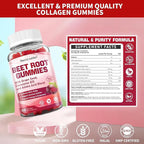 Beet Root Gummies with CoQ10 & Vitamin B12 – Vegan, Non-GMO, Gluten-Free Fruit Supplement for Daily Plant-Based Nutrition