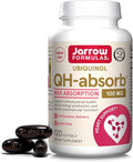Jarrow Formulas QH-Absorb Ubiquinol 100mg - 120 Softgels - High Absorption & Active Antioxidant Form of Co-Q10 - Supports Mitochondrial Energy Production & Healthy Cardiovascular Function