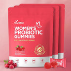 VivoNu Vaginal Probiotics for Women, Feminine Balance pH Gummies for Healthy Odor, Yeast Balance & Flora + Vitamin C for Immune Support -Cranberry
