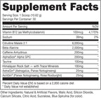Bucked Up Pre Workout 6 Grams Citrulline, 2 Grams Beta Alanine, and 3 Other Registered trademarked Ingredients (Blue Raz)