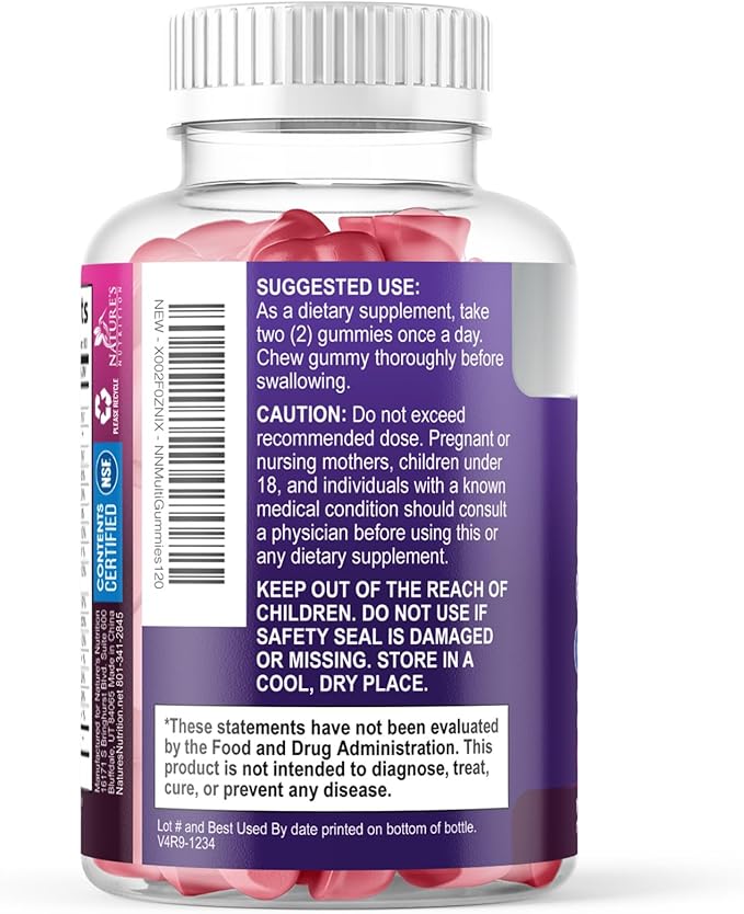 Multivitamin Gummies for Adults - Daily Adult Multivitamins Gummy with Vitamins A, C, D, B12 for Women & Men, Immune Support Gummy Multivitamins Supplement, Adult Multi VIT Vitamin - 120 Gummies