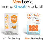 BioGaia Immune Active Kids | Probiotic + Vitamin D | for Digestive & Immune Health | Ages 3+ | Allergen, Dairy, Soy & Gluten Free | Trusted By Pediatricians | 30 Day Supply | Orange Flavored Chewable