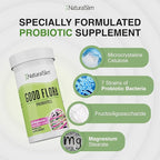 NaturalSlim Good Flora, Probiotics for Women & Men - Gut Health Supplements with 7 Powerful Strains for De-Bloating & Vitality - Probiotics for Digestive Health, 60 Vegetarian Capsules, Solo