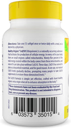 Healthy Origins® CoQ10 100 mg – Natural Trans-Isomer Ubiquinone – Yeast Fermented, Supports Heart Health & Cellular Energy – Non-GMO 30 Softgels
