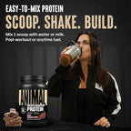 Animal Whey Isolate Protein Powder - Loaded for Pre & Post Workout Muscle Builder and Recovery with Digestive Enzymes for Men & Women - 25g Protein, Great Taste, Low Sugar - Chocolate 2 lbs