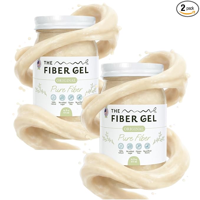 The Fiber Gel High Dietary Fiber Prebiotic Gel Formula — 100% Natural & Clean Label — Plant-Based Psyllium Husk & Inulin Complex — Keto Friendly, Vegan, No Added Sugar — Original, 32 oz