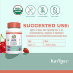 MARYRUTH'S Organics Toddler Multivitamin Gummies + Postbiotics | USDA Organic | Vitamins for Kids Ages 2+ | Immune Support | Vitamin C | Vitamin D3 | Vitamin A | Zinc | Vegan | Non-GMO | 60 Servings