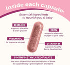 VITA-PCOS Prenatal Vitamins for Women – Multivitamins with Folic Acid, Iron, Choline & More – Essential Nutrients for Preconception, Pregnancy, and Baby’s Development – 90 Capsules, 1 Month Supply
