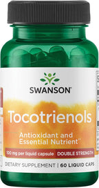 Swanson Double Strength Tocotrienols Antioxidant Supplement for Heart-Health-Conscious Adults with Delta- and Gamma-Tocotrienols (60 Liquid Capsules, 100 mg Each)
