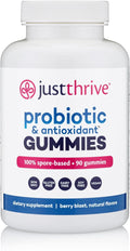 Just Thrive Probiotic Gummies - Kids, Men, and Womens Probiotic - for Digestive and Overall Health, 90 Count