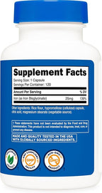 Nutricost Iron Bisglycinate Supplement (25mg) 120 Capsules - from Ferrous Bisglycinate Chelate - Non-GMO & Gluten-Free