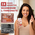 Magnesium L-Threonate Gummies 1000mg - Brain Supplement for Memory & Focus for Adults & Kids - Sugar-Free, Non-GMO, Raspberry Flavor - 60 Count
