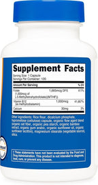 Nutricost Methylated Vitamin B12 + Folate Supplement (2,000 mcg) 120 Capsules - 1,000 mcg of Vitamin B12 + 1,000 mcg of Methyl Folate, Gluten-Free, 60 Servings