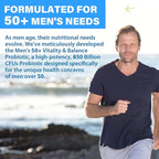 Probiotics for Men, Advanced 50+ Mens Probiotic, Comprehensive Gut & Energy Support with 850 Billion CFU, 1800mg Prebiotics Fiber – Tailored Wellness Mens probiotics for Gut Health Over 50, 360 Caps
