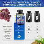 NAD+ Supplement with Liposomal NAD+, Nicotinamide Riboside, Magnesium, Vitamin B3 & B12, Resveratrol, Turmeric, Ashwagandha, Lion’s Mane,10-in-1 Extra Strength